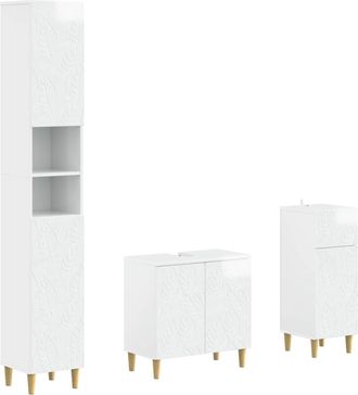 vidaXL Juego De Armarios De Ba&ntilde;o De 3 Piezas Delft Vidaxl