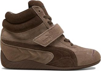 Puma Speedcat wedge-heel sneakers - women - Calf Suede/Calf Leather/Rubber - 6.5 - Brown