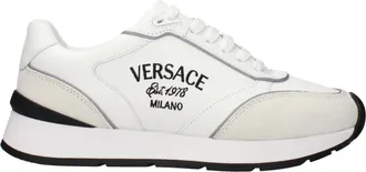 Versace Herrens Turnschuhe aus wei&szlig;em Leder