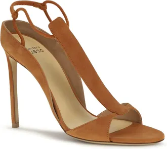 Francesco Russo Womens R1s950 Suede Sandals Pumpkin Calf Leather Bos Taurus