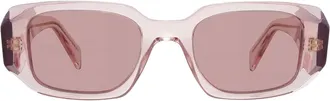 Prada Light Brown Rectangular Ladies Sunglasses PR 17WS 19Q10D 49