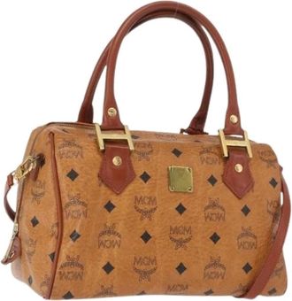 MCM Pre-owned Handbags, female, Brown, Size: ONE SIZE Pre-owned Plastic Handbag
