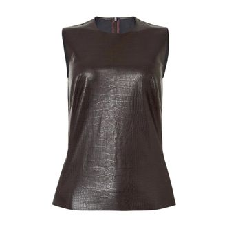 Wolford Top con Effetto Alligatore Goffrato - - Tops - Donna - Marrone - XL