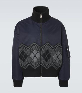 Loewe Chaqueta de sarga t&eacute;cnica con argyle