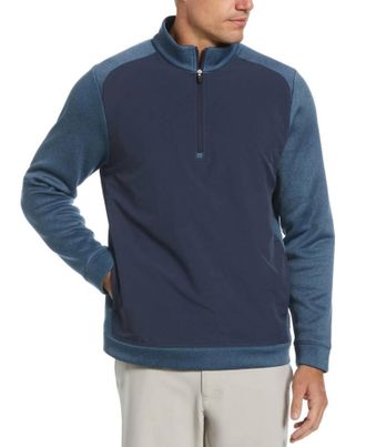 PGA TOUR Quarter-Zip Fleece Sweatshirt In Mood Blue Heather