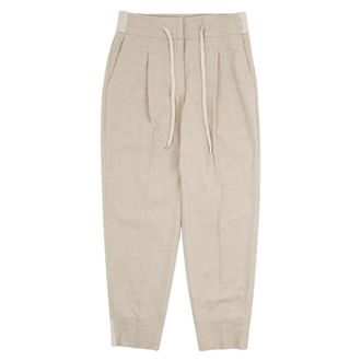 PESERICO Peserico, Slim-fit Trousers, female, Beige, Size: M Wide Trousers