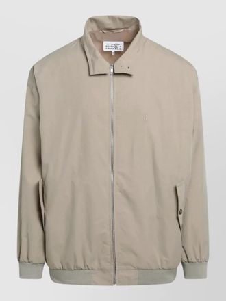 Maison Margiela jacket elastic cuffs side pockets stand collar