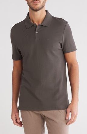 Calvin Klein Mico Waffle Polo in Beluga at Nordstrom Rack, Size Xx-Large