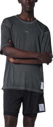 SATISFY Auralite T-Shirt - Heren - Sportshirts - Zwart - L - Polyester - Fitness