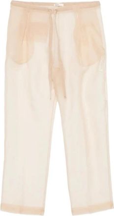 Khaite Trenton Broek - Dames - Straight fit broeken - Beige - S - Broeken