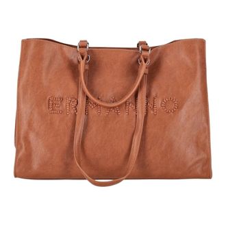 Ermanno Scervino Grote Barbara Logo Tote - Dames - Tassen - Bruin - Maat: ONE Size Zijde