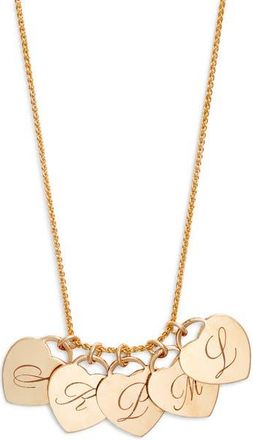 Set & Stones Alice Multi Initial Charm Necklace in Gold /5 Charms at Nordstrom