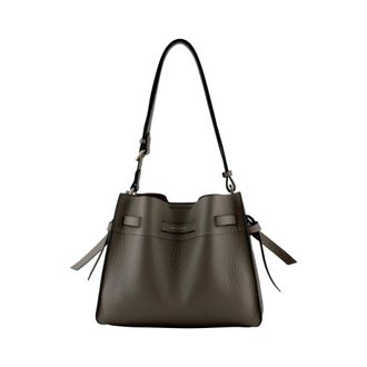 Pourchet Tassen, Dames, Bruin, ONE Size, Leer, Blossom Schoudertas