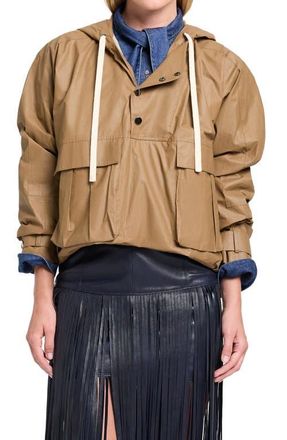 TWP Rain Check Water Repellent Hooded Anorak in Ermine at Nordstrom, Size Medium