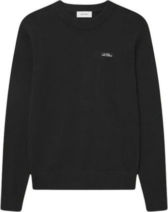 Les Deux Gary Patch Crewneck Knit - Heren - Sweatshirts - Zwart - XL - Katoen - Hoodies & sweatvesten