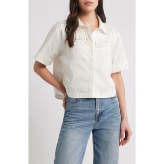 Cleobella Montana Woven Shirt in Ivory at Nordstrom Rack, Size X-Large