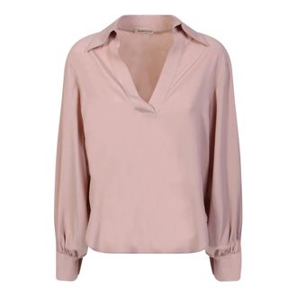 Blanca Vita Blouses, female, Pink, Size: 2XS Pink Silk Blouse