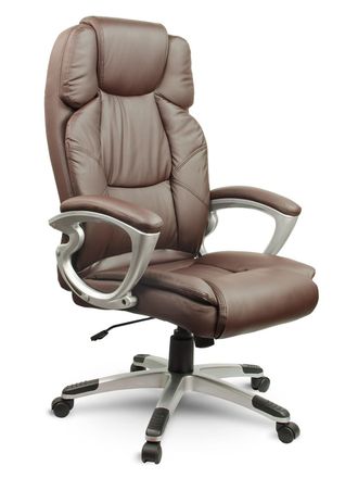 OEM Silla De Oficina Sofotel Eg-227 De Cuero Marr&oacute;n