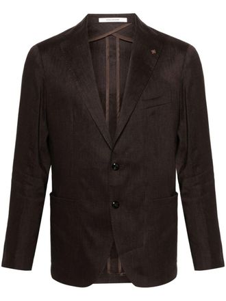 Tagliatore Blazer monopetto con revers a lancia - Marrone