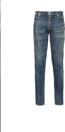 Balmain MenS Blue Stonewash Slim Jeans, Size 32