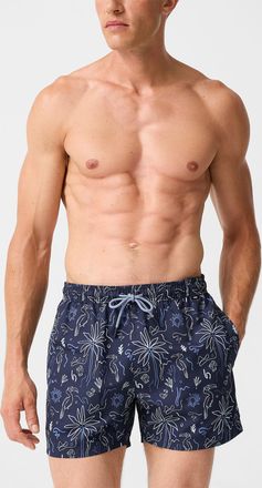 BOSS Mens Toucan and palm tree swim trunk