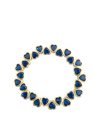 Gemelli Womens Heart Stretch Bracelet In Blue