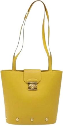 Ferragamo Pre-owned Bucket Bags, female, Yellow, Size: ONE SIZE Pre-owned Bucket Bag