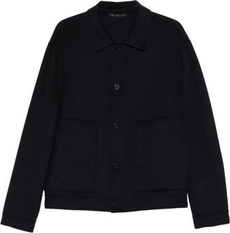 low brand LOW Brand Coats Blue - Heren - Zomerjassen - Blauw - XL - Wol - Jassen