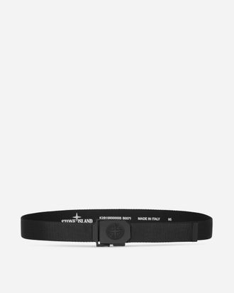 Stone Island Nylon Tape Belt Black