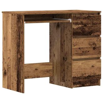 vidaXL Escritorio De Madera Contrachapada Madera Vieja 90x45x76 Cm Vidaxl