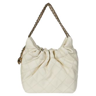 Tory Burch Tory Burch, Shoulder Bags, female, Beige, Size: ONE SIZE Fleming Mini Hobo Bag