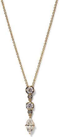 Nadri Delancey Short Cubic Zirconia Y-Necklace in Gold at Nordstrom