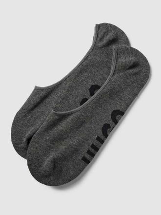 HUGO BOSS F&uuml;&szlig;linge mit Label-Detail im 2er-Pack in Mittelgrau, Gr&ouml;&szlig;e 41/42