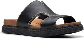 Clarks Arwell Walk Slide Sandal in Black Leather at Nordstrom Rack, Size 6.5