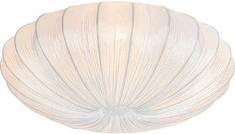 QAZQA Qazqa - Diseño Plafón de diseño blanco seda 60cm 5-luces - Plu Textil /Acero Redonda Adecuado para led Max. 5 x 40 Watt