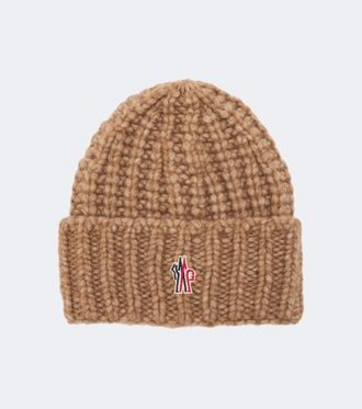 Moncler Berretto in misto alpaca e lana con logo