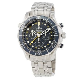 Omega Pre-owned Omega Seamaster Chronograph Automatic Chronometer Blue Dial Mens Watch 21230445203001