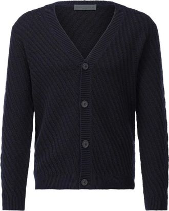 Iris Von Arnim Kasjmierwoestijnvest - Heren - Cashmere truien - Blauw - L - Kasjmier - Truien & Vesten