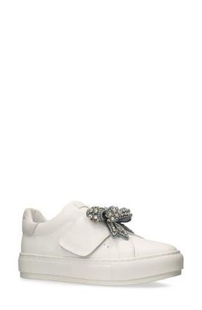 Kurt Geiger Laney Bow Sneaker in Silver Com at Nordstrom Rack, Size 8.5Us / 39Eu