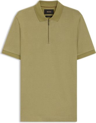 BOSS Slim-fit polo shirt in mercerized-cotton jacquard