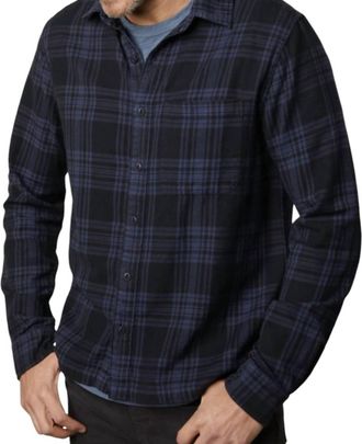 Velvet Mens Freddy Plaid Shirt In Navy