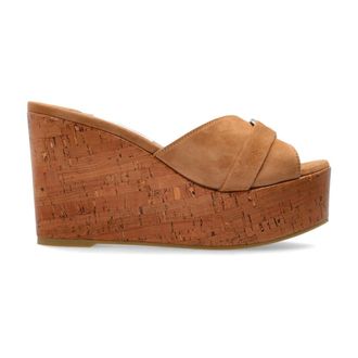 Jimmy Choo London Wedges, female, Brown, Size: 8 1/2 US Leda Wedge 100