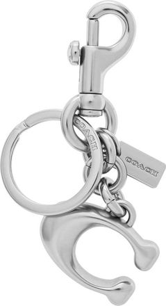Coach Sleutelhanger met een hanger in de vorm van een logo - Dames - Sleutelhangers & Tashangers - Grijs - ONE Size - Satijn - Accessoires