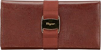 Ferragamo Leather Long Wallet (Bi-Fold) (Pre-Owned)