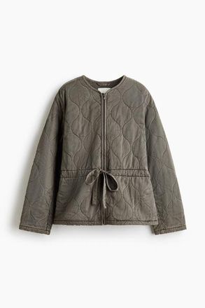 H&M Quilted Twill Jacket in Gray at Nordstrom, Size Xx-Large