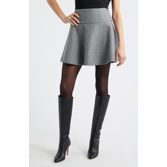 Treasure & Bond Flare Miniskirt in Grey Dark Heather at Nordstrom Rack, Size Medium