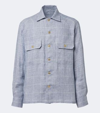 Ralph Lauren Purple Label Checked linen jacket