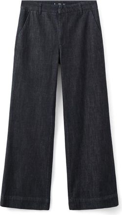 Mango Wide Leg Trouser Jeans in Open Blue at Nordstrom, Size 10