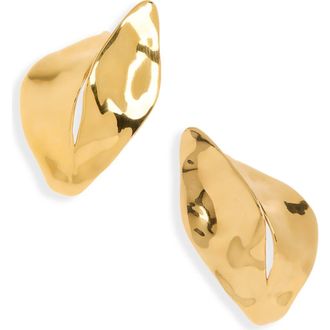 Balenciaga Bloom XS Earrings in Shiny Gold at Nordstrom