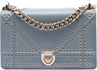 Dior Pre-owned Diorama Crossbodytas - Dames - Vintage Schoudertas - Blauw - ONE Size - Leer - Vintage